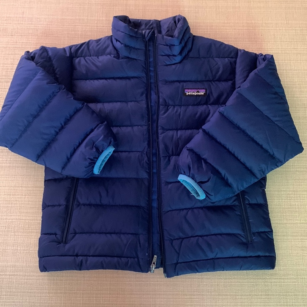 Boys XS blue puffer coat